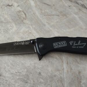 SOG Black Folding Knife - Twitch Tanto